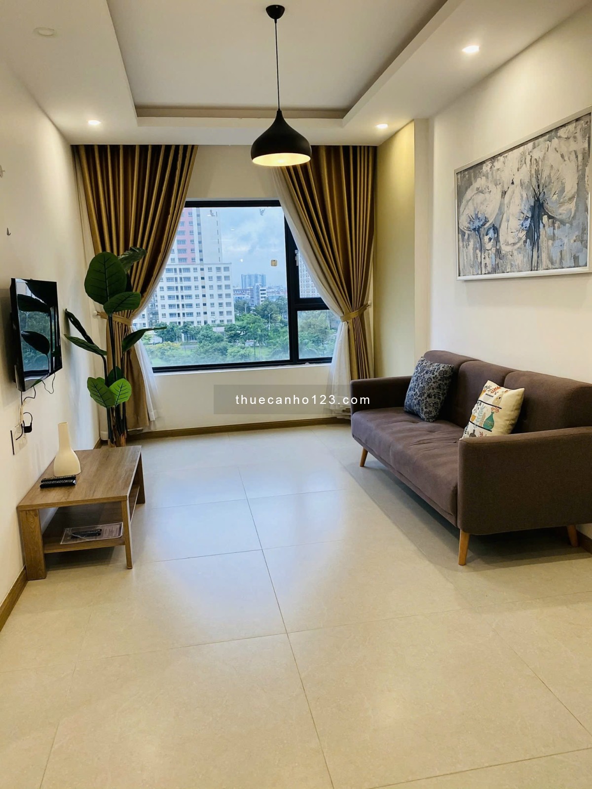 Cho thuê New City Q2 – 1PN 52m² – Full nội thất, view công viên - Ảnh 1