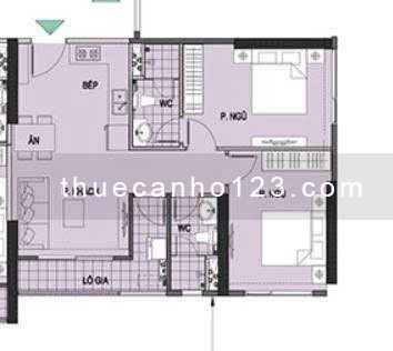 Căn hiếm - 2 phòng ngủ, 2wc tòa GS6 cho thuê - Ảnh 1
