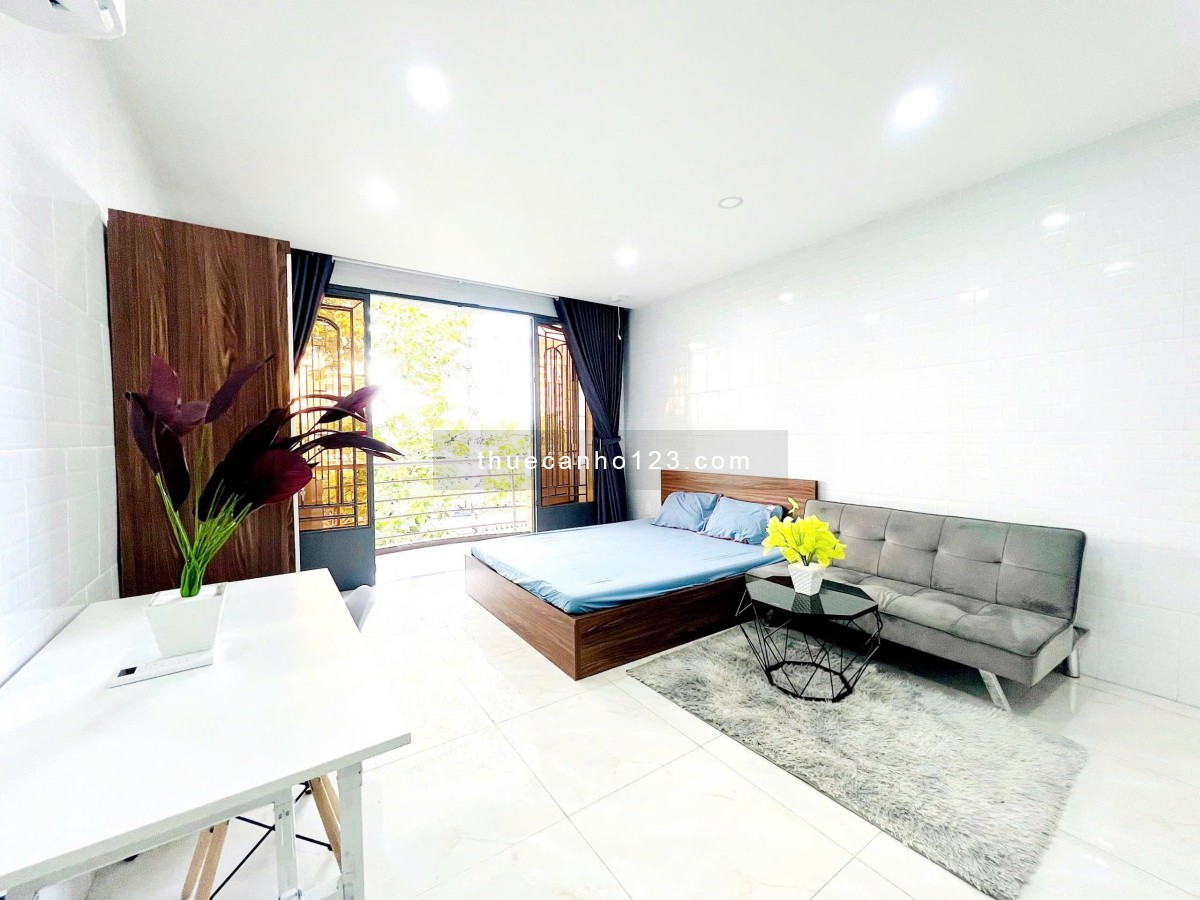 Cho thuê căn hộ 1pn ban công full nội thất thang máy ở Hoàng Sa Quận 1 gần Cầu Bông - Ảnh 1