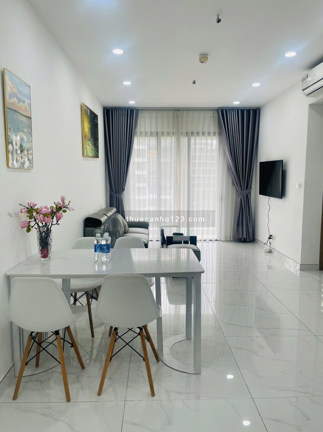 Cho thuê căn hộ Diamond Alnata 2PN – 2WC – 2 ban công thoáng, full đồ, 18tr/tháng, hình đúng 100% - Ảnh 2