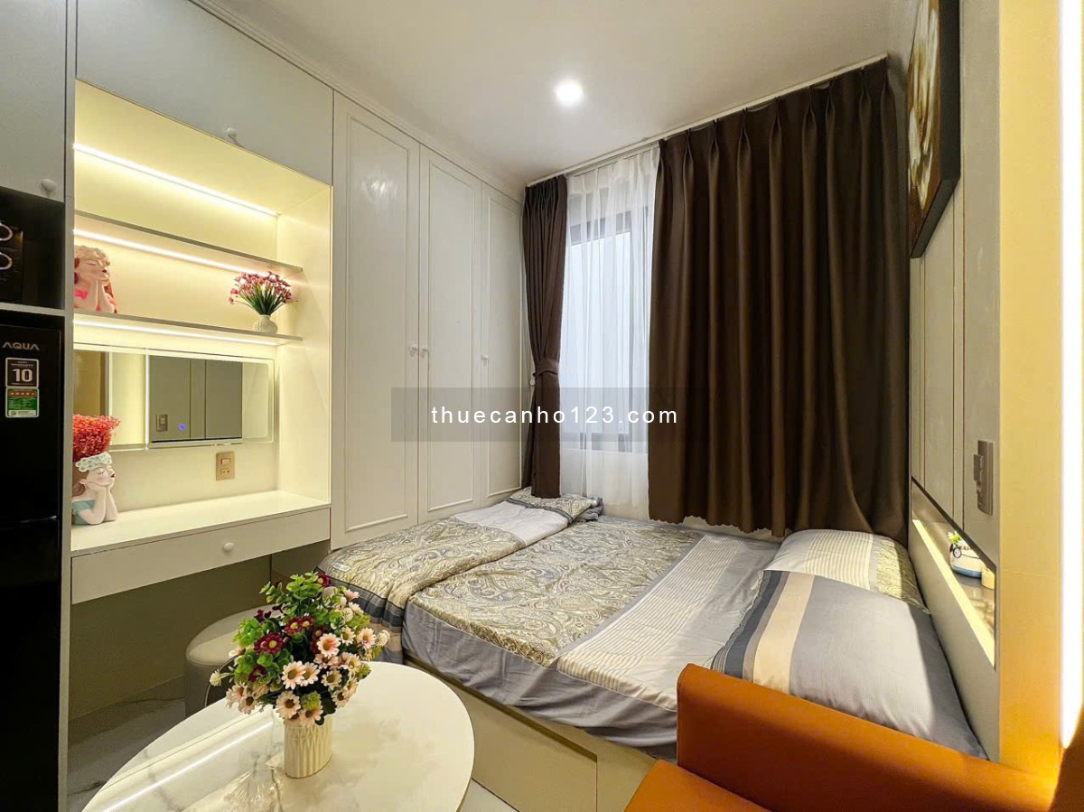 CHO THUÊ CĂN HỘ DỊCH VỤ HIỆN ĐẠI - CỬA SỔ TRỜI - FULL NỘI THẤT - THANG MÁY - GẦN QUẬN 1, QUẬN 3 - Ảnh 1