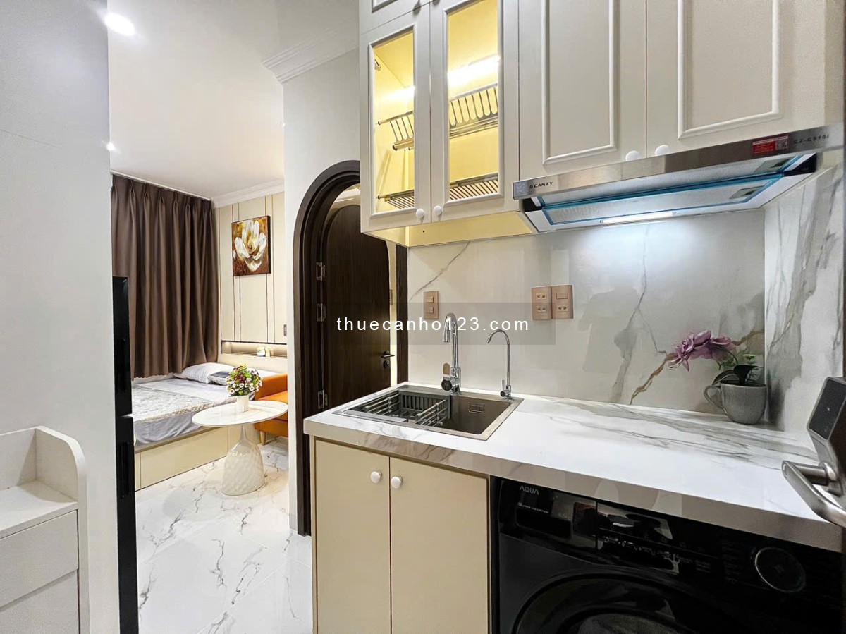 CHO THUÊ CĂN HỘ DỊCH VỤ HIỆN ĐẠI - CỬA SỔ TRỜI - FULL NỘI THẤT - THANG MÁY - GẦN QUẬN 1, QUẬN 3 - Ảnh 2