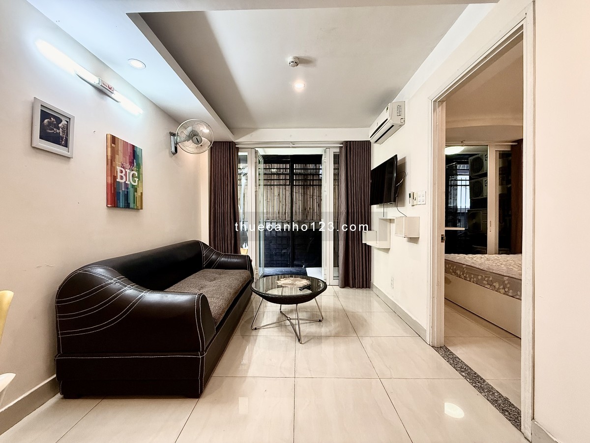 CHDV 1PN 45m2 balcony, thang máy, hầm xe, dọn dẹp 6lần/tuần, giặt đồ 2lần/tuần gần khu phố Nhật - Ảnh 2