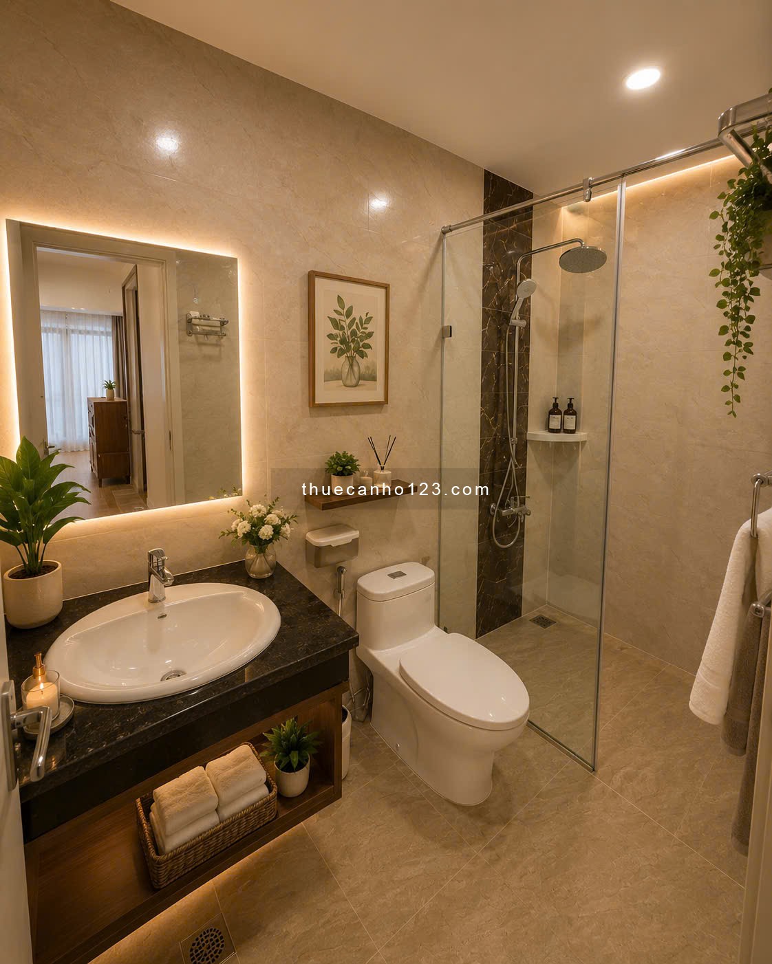 Căn hộ cao cấp full nội thất - có máy giặt sấy riêng - ngay gần hồ tây & lotte liễu giai - Ảnh 7