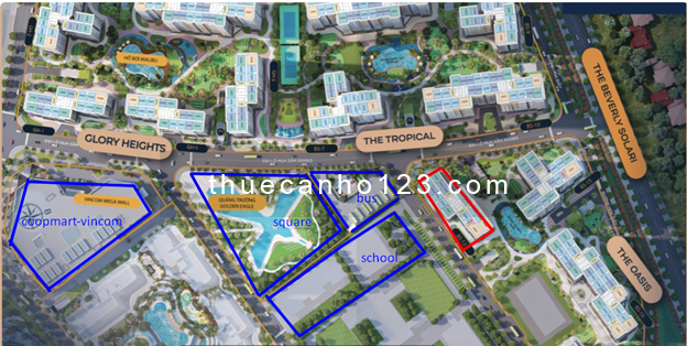 Cho Thuê căn hộ Vinhomes Grand Park Quận 9 - 59m2 - 2PN-2WC - Ảnh 6