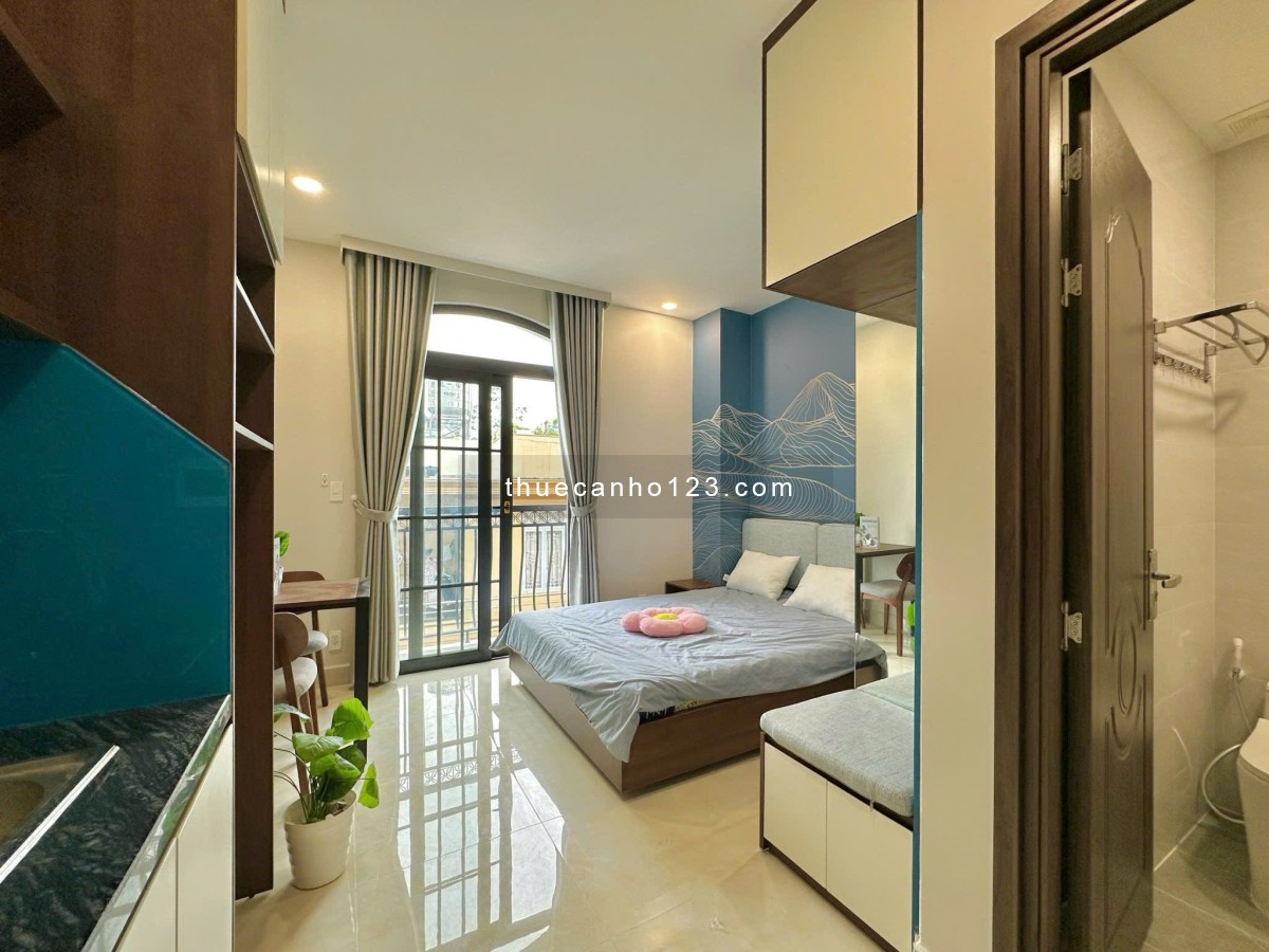 Cho thuê phòng trọ studio bancol full nt không giới hạn người ở gần trường ĐH, đường Bạch Đằng,QTB - Ảnh 1