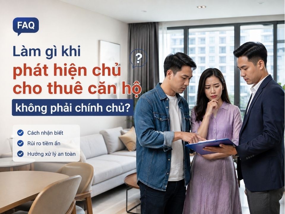 Cách xử lý ổn thoả khi người cho thuê căn hộ không phải là chính chủ