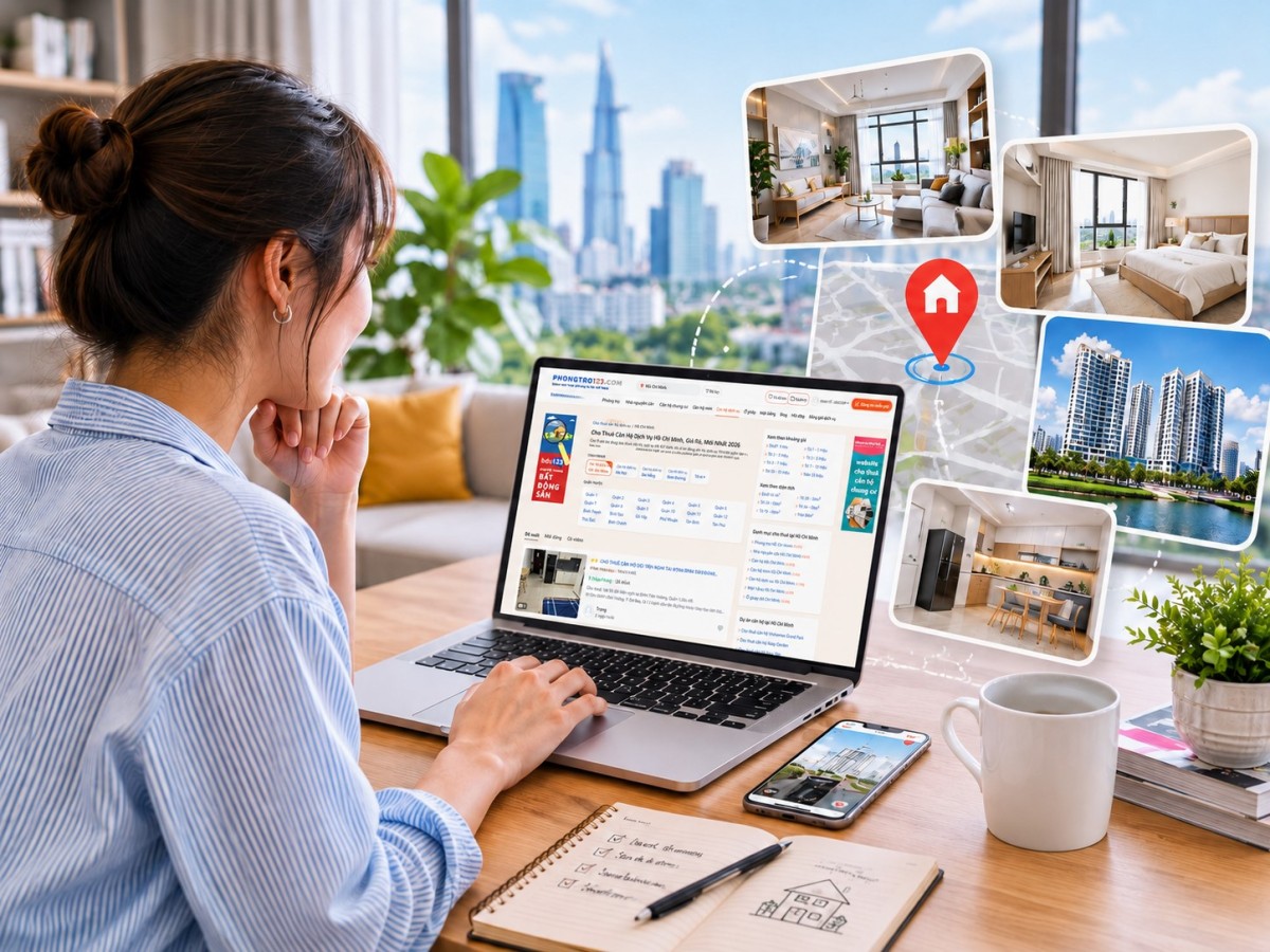 Tìm thuê căn hộ dịch vụ Hồ Chí Minh uy tín tại Phongtro123.com