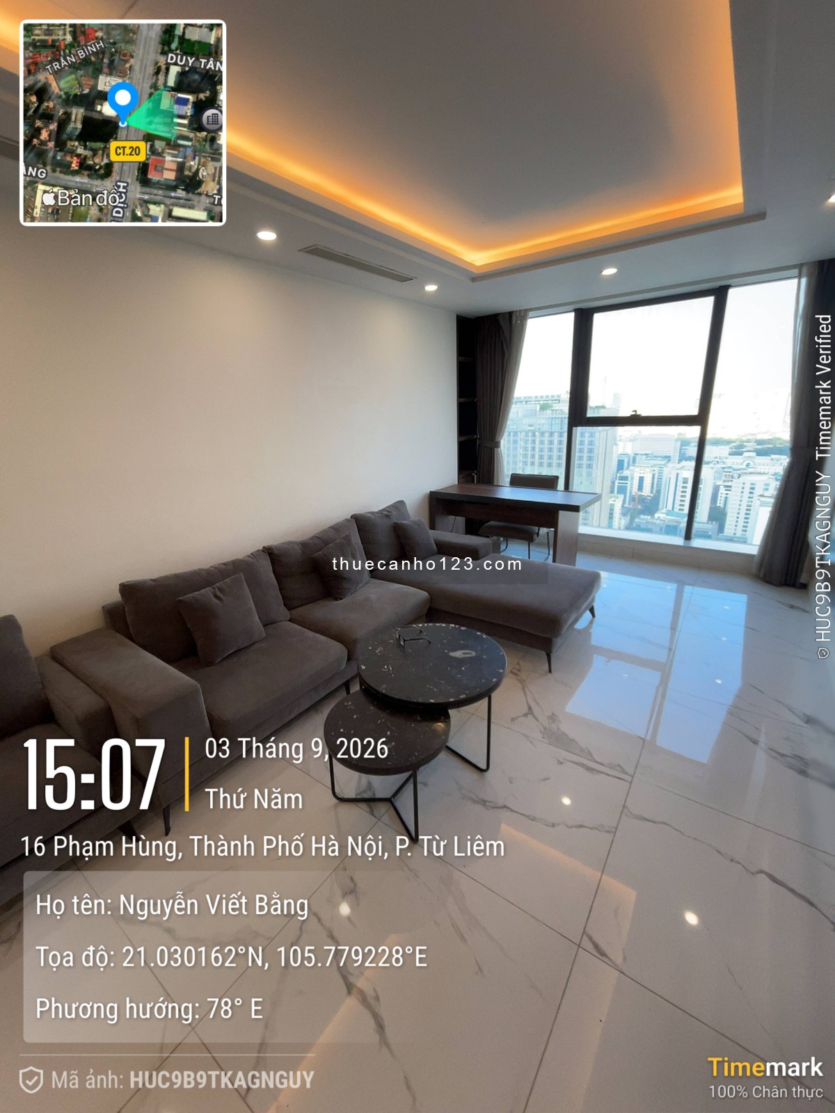 Em cho thuê CHCC 3 ngủ Toà A Full đồ vào ở ngay tại Sunshine Center Phạm Hùng - Ảnh 8