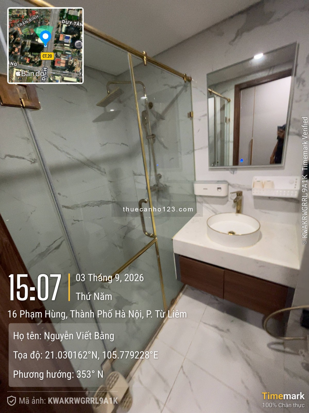Em cho thuê CHCC 3 ngủ Toà A Full đồ vào ở ngay tại Sunshine Center Phạm Hùng - Ảnh 13