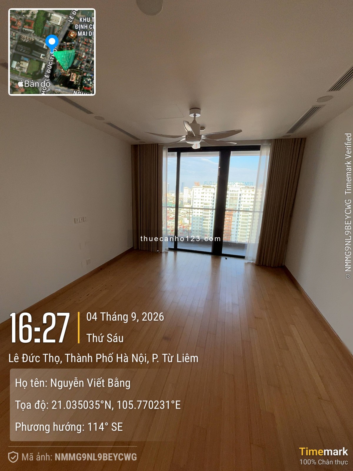 Em cho thuê CHCC 3 ngủ Toà A Không đồ vào ở ngay tại The Zei Lê Đức Thọ - Ảnh 3
