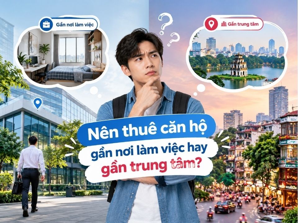 Nên thuê căn hộ gần nơi làm việc hay gần trung tâm?