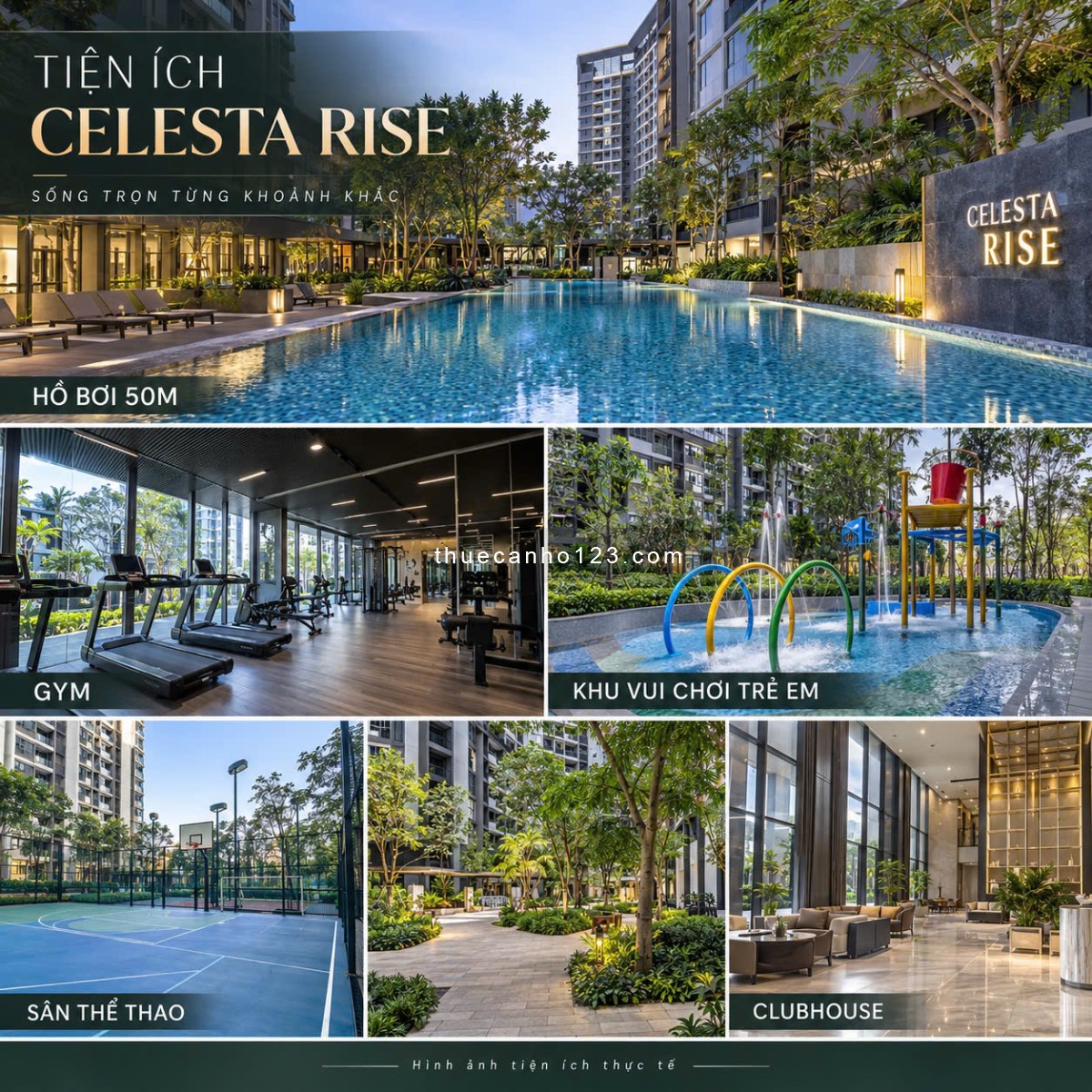 Cho thuê căn hộ Celesta Rise 3PN DT 105m², HTCB, Bếp, Rèm, Máy lạnh, chỉ 18 triệu/tháng - Ảnh 3