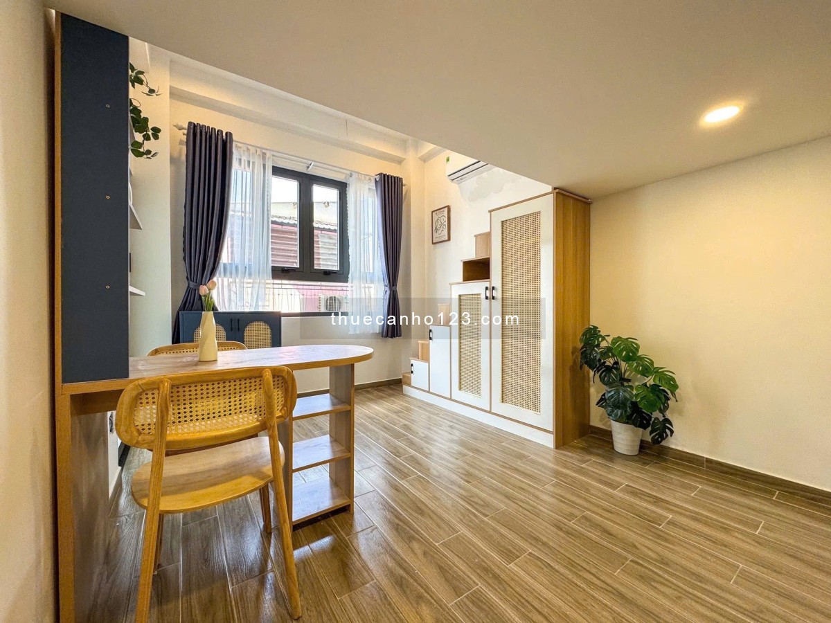 Cho thuê căn hộ 35m2, có gác cao, đủ nội thất, cửa sổ thoáng đường Hồ Văn Huê gần nhiều đh giá 7,5tr - Ảnh 1