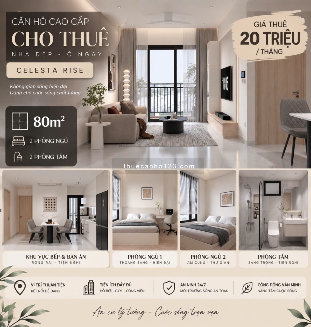 Chỉ 20,5 triệu có ngay căn hộ 3PN, 105m² đủ tiện nghi tại Celesta Rise - CĐT KeppelLand - Ảnh 5