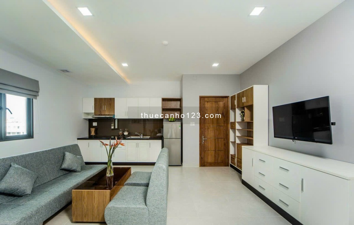 Căn hộ ban công lớn, thang máy, bếp xa giường full nội thất rộng 45m2 nguyễn cửu vân giáp quận 1 - Ảnh 2