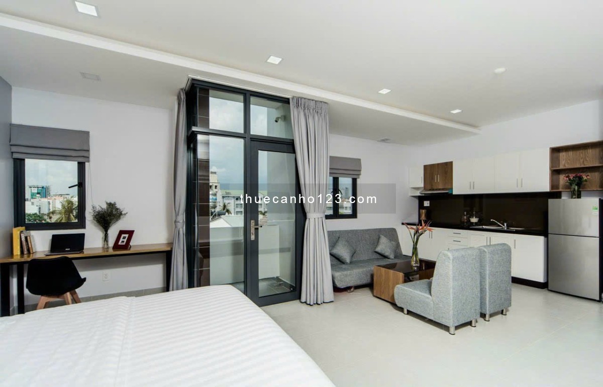Căn hộ ban công lớn, thang máy, bếp xa giường full nội thất rộng 45m2 nguyễn cửu vân giáp quận 1 - Ảnh 4
