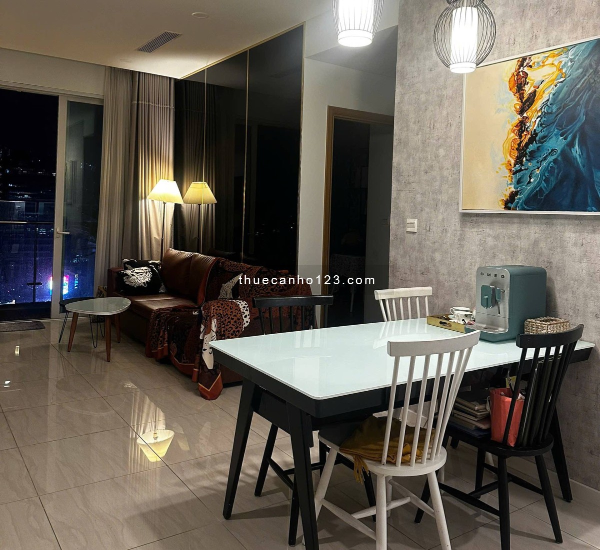 Cho thuê căn hộ Sadora Thủ Thiêm 88m2 2 phòng ngủ view thành phố - Ảnh 1