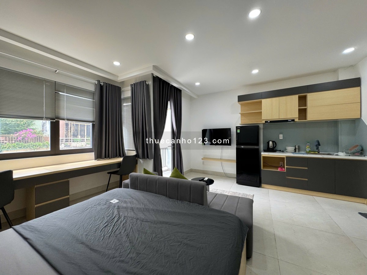 Studio ban công sáng thoáng full nội thất Nguyễ Cửu Vân Bình Thạnh gần cầu thị nghè, Hàng Xanh - Ảnh 3