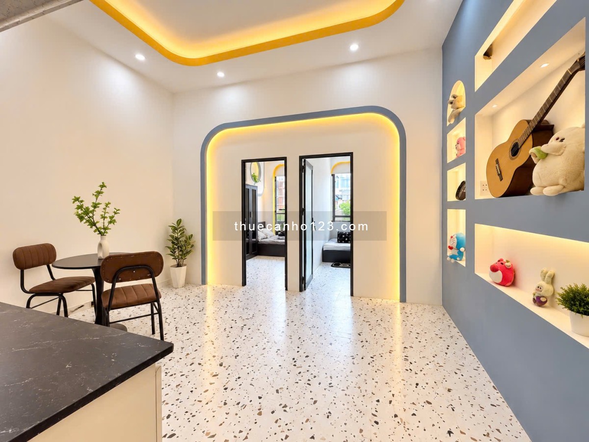 Cho thuê căn hộ Cách Mạng Tháng 8 DT 40m2, 2PN, view mặt tiền cực chill, giá 7,9 triệu/tháng - Ảnh 1