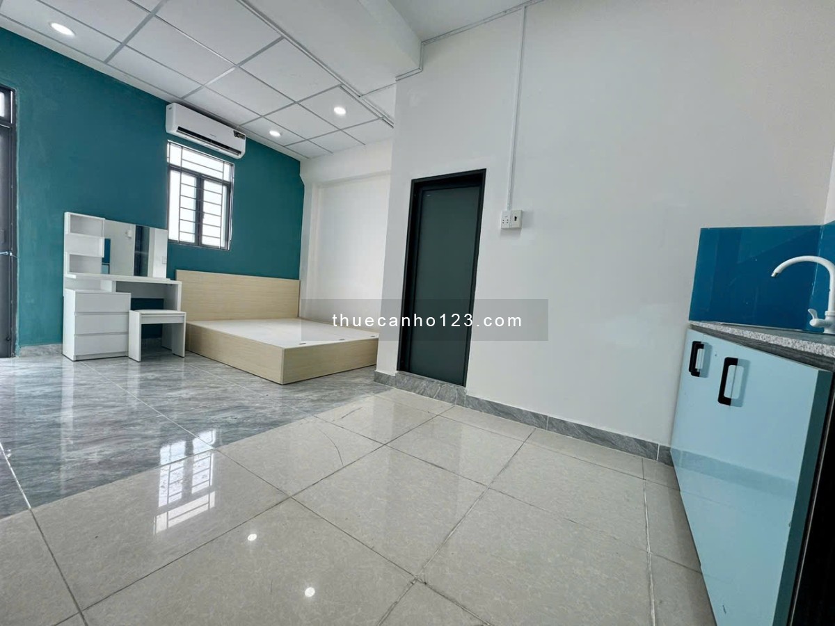 Cho thuê căn hộ studio ngay Lê Văn Thọ DT 40m2, có ban công, gần công viên Làng Hoa, chỉ 4,3 triệu - Ảnh 4