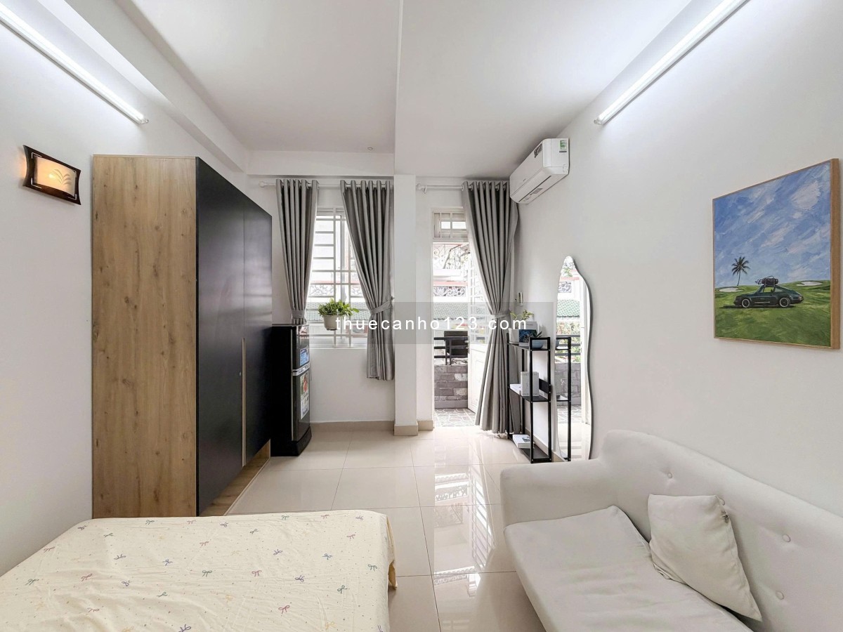 Cho thuê căn hộ Studio Nguyễn Thái Học DT 30m2, có ban công, đủ tiện nghi, giá chỉ 5,9 triệu/tháng - Ảnh 1