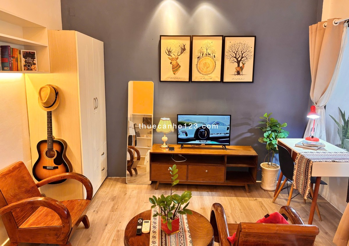 Cho thuê căn hộ dịch vụ 1PN tách bếp decor đẹp ngay cầu Thị Nghè Bình Thạnh giáp Q1 - Ảnh 3