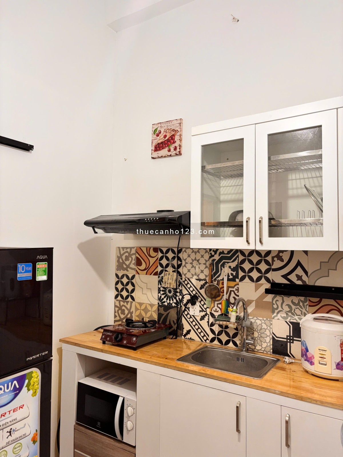 Cho thuê căn hộ dịch vụ 1PN tách bếp decor đẹp ngay cầu Thị Nghè Bình Thạnh giáp Q1 - Ảnh 9