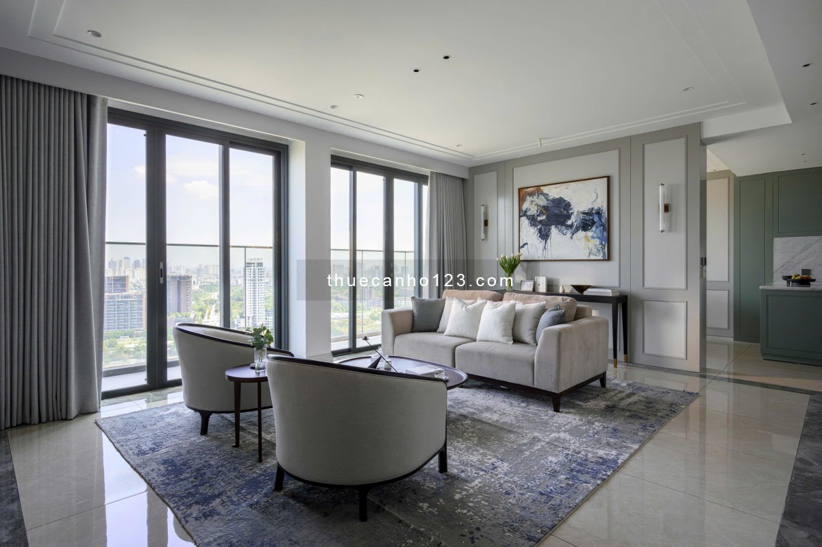 The Crest : Căn hộ Loft The Crest - The Metropole Thủ Thiêm, 150m2, 3PN, Full NT đẹp, giá ưu đãi - Ảnh 1