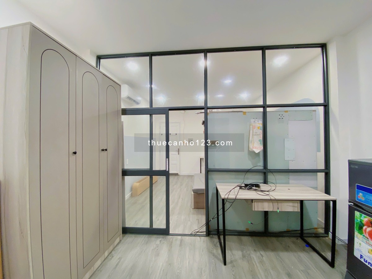 Cho thuê căn hộ 1 PN Nguyễn Gia Trí - Hàng Xanh full nội thất ,tách bếp - tiện di chuyển Q1 Q2 - Ảnh 5
