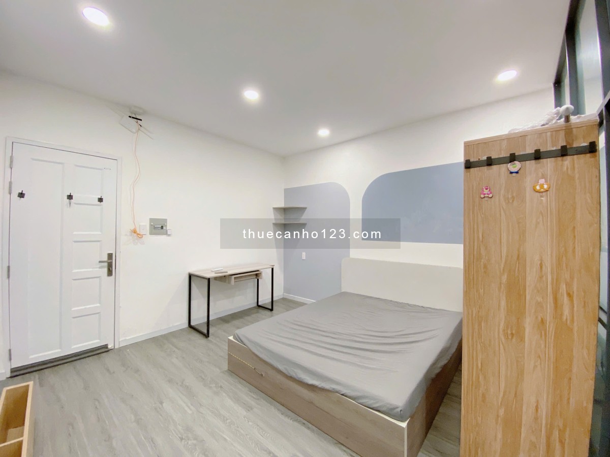 Cho thuê căn hộ 1 PN Nguyễn Gia Trí - Hàng Xanh full nội thất ,tách bếp - tiện di chuyển Q1 Q2 - Ảnh 2