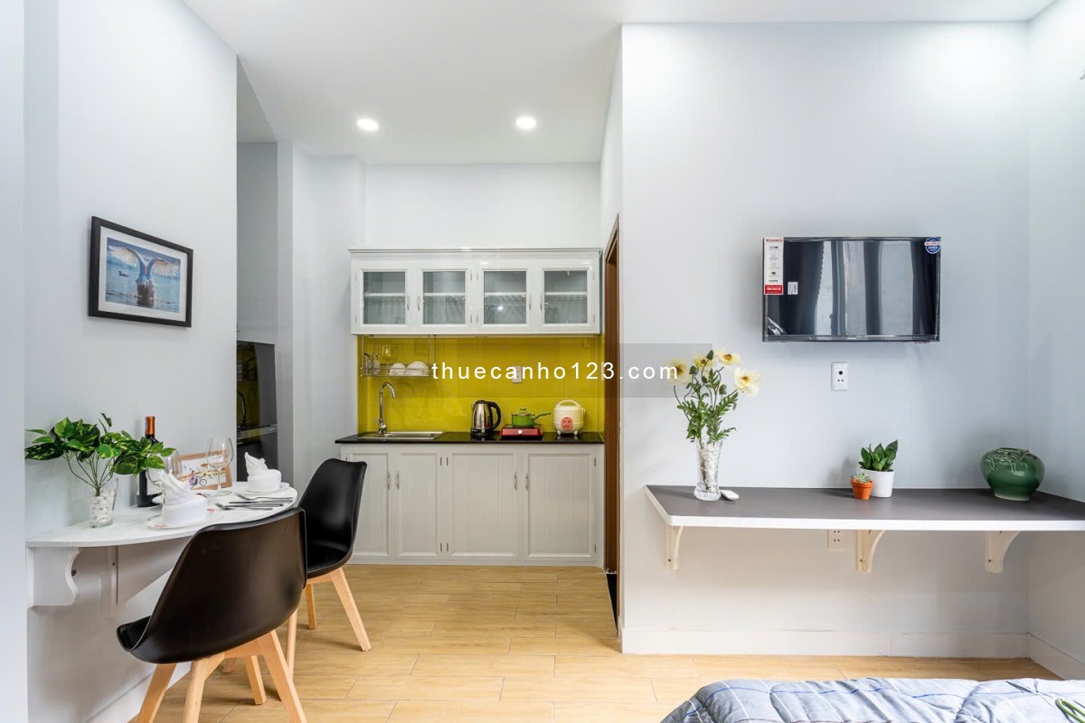 Cho thuê căn hộ mới cửa sổ thoáng bếp xa full nội thất Đinh Bộ Lĩnh gần Hàng Xanh tiện qua quận 1 - Ảnh 2