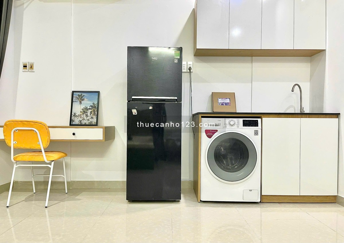 Cho thuê căn hộ Studio Bùi Hữu Nghĩa DT 40m2, có ban công rộng, cửa sổ thoáng, máy giặt riêng 7,5tr - Ảnh 2