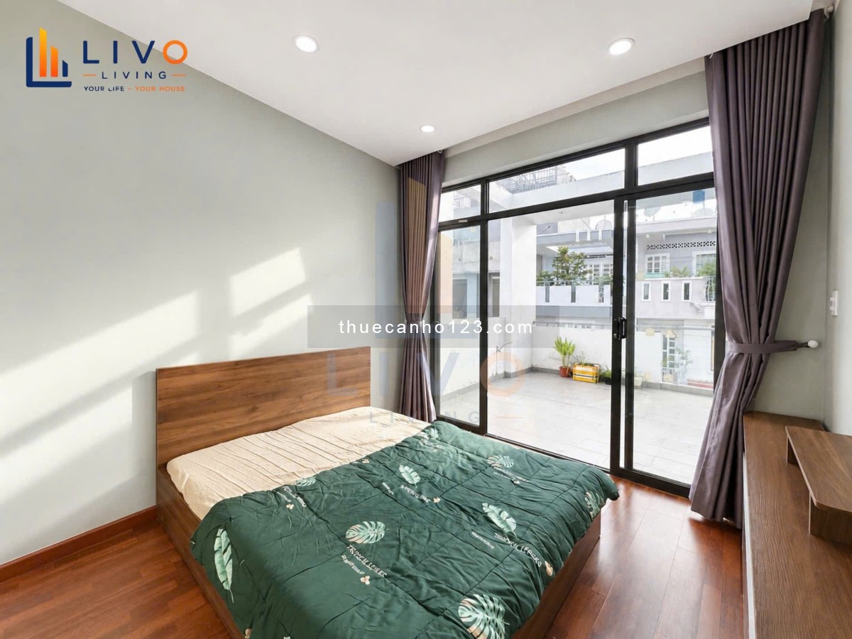 Cho thuê căn hộ Nơ Trang Long DT 58m² 1PN đủ tiện nghi giá chỉ 7,3 triệu/tháng gần Bà Chiểu Cầu Bông - Ảnh 1