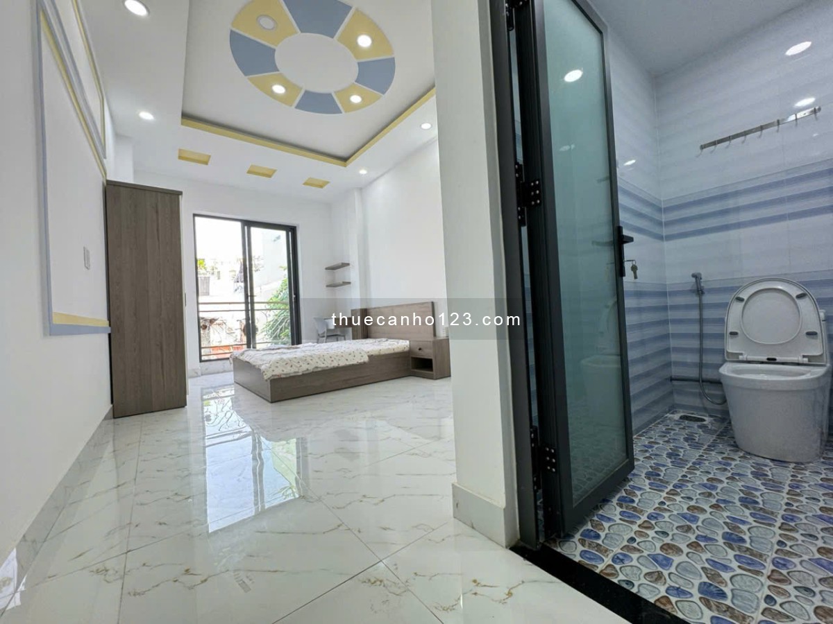 Cho thuê phòng rộng, ban công thoáng, full nội thất – Lê Quang Định, Bình Thạnh, gần Bà Chiểu, Q1 - Ảnh 1