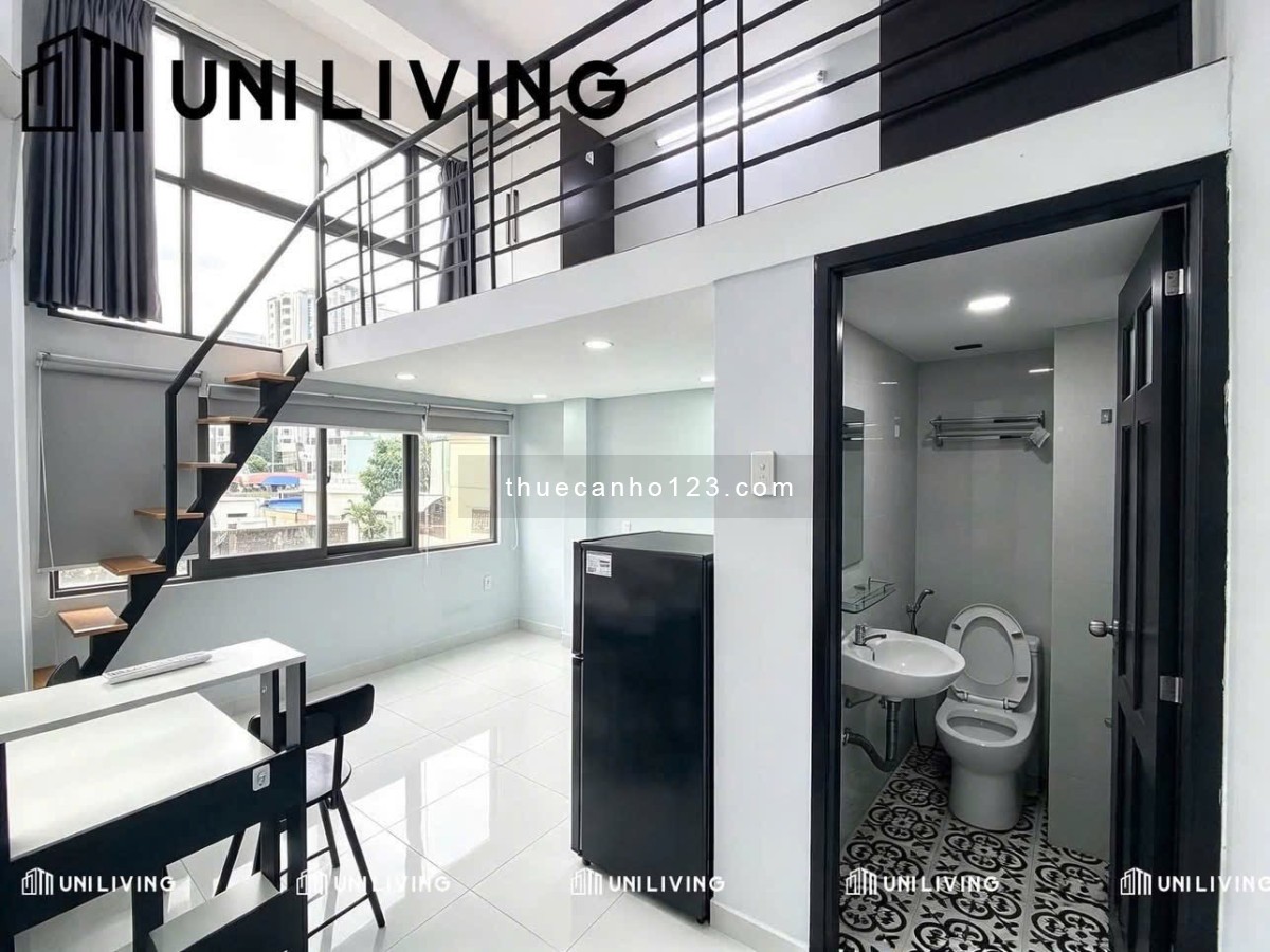 Cho thuê căn hộ Bình Thạnh full nội thất, cửa sổ lớn, gần Hàng Xanh, Quận 1 - 0982174372 - Ảnh 3