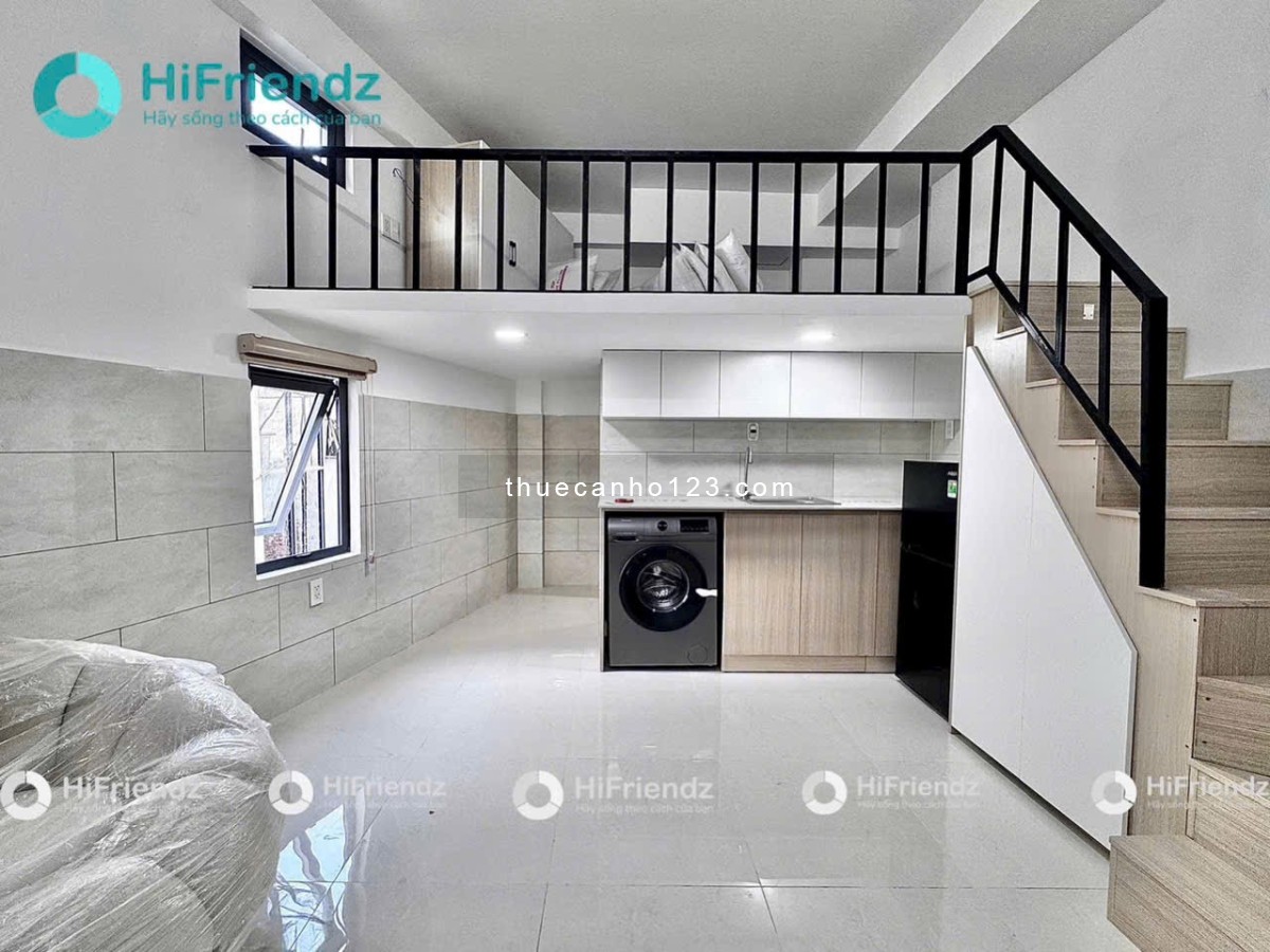 Cho thuê căn hộ có gác cao 50m2 máy giặt riêng cửa sổ thoáng Đinh Bộ Lĩnh gần Hàng Xanh tiện Quận 1 - Ảnh 2
