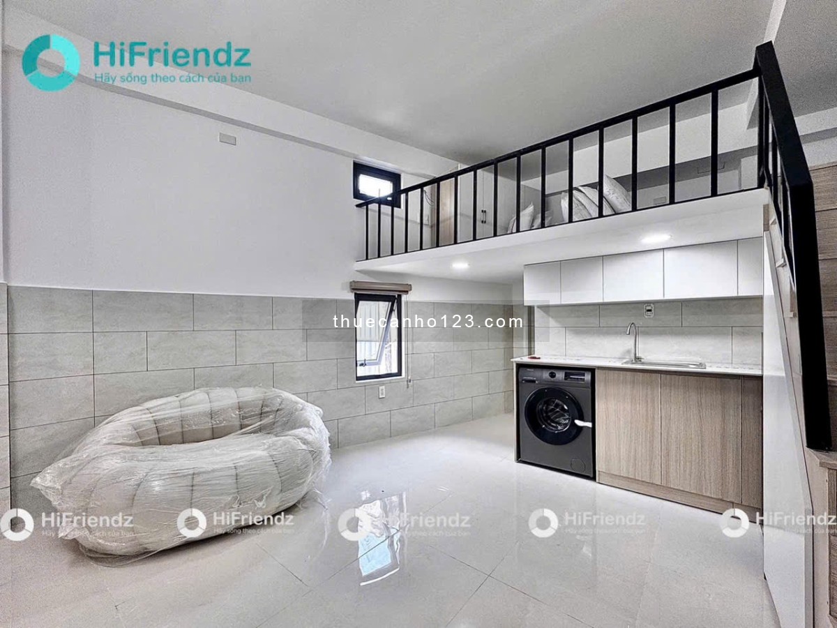 Cho thuê căn hộ có gác cao 50m2 máy giặt riêng cửa sổ thoáng Đinh Bộ Lĩnh gần Hàng Xanh tiện Quận 1 - Ảnh 3