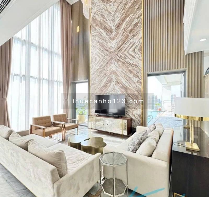 Penthouse căn hộ Diamond Island cho thuê nội thất hiện đại paranoma view - Ảnh 4