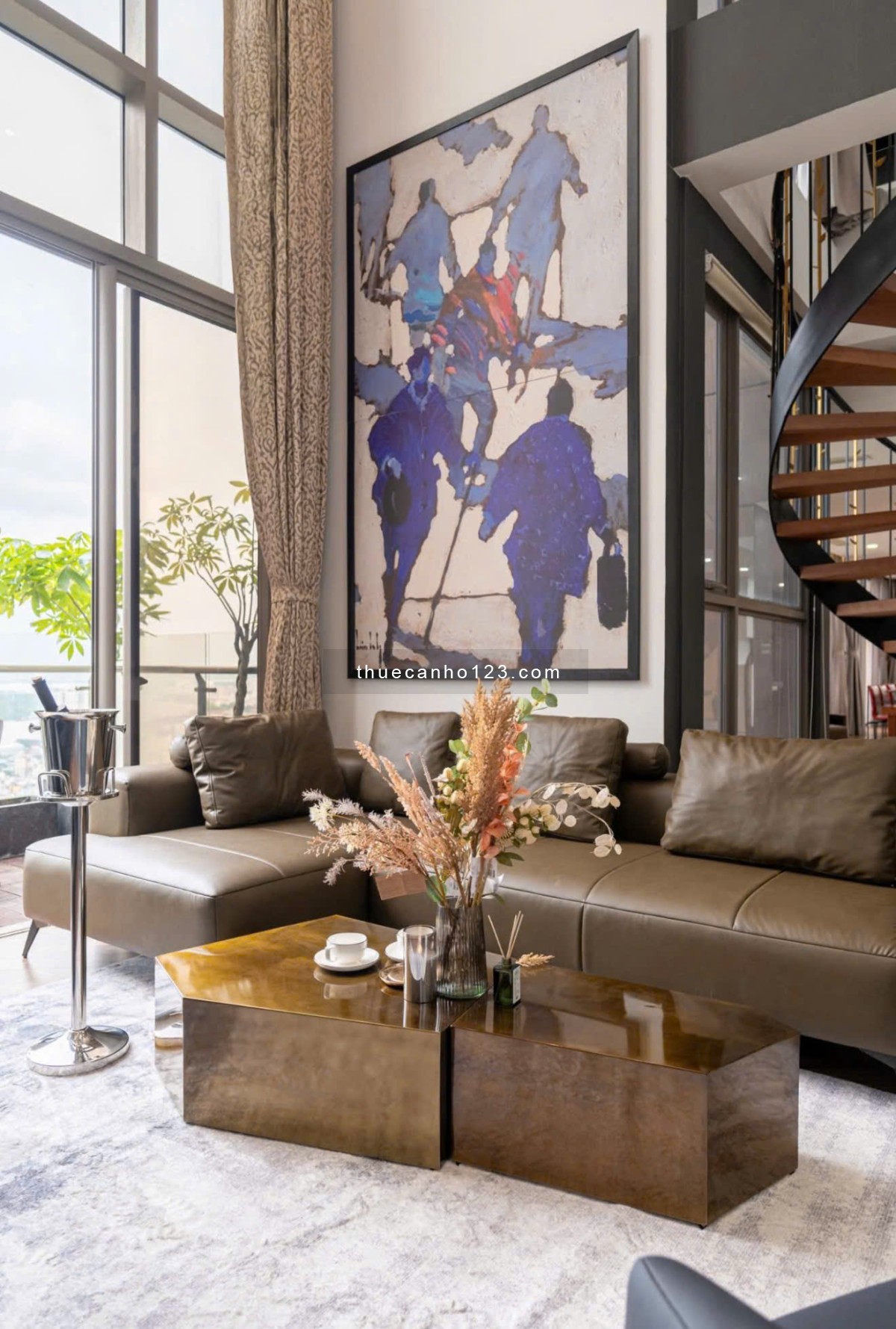 Cho thuê căn hộ Penthouse Masteri Millennium Bến Vân Đồn, 4Pn3Wc Full Nội Thất Cao Cấp Xem Ngay - Ảnh 1