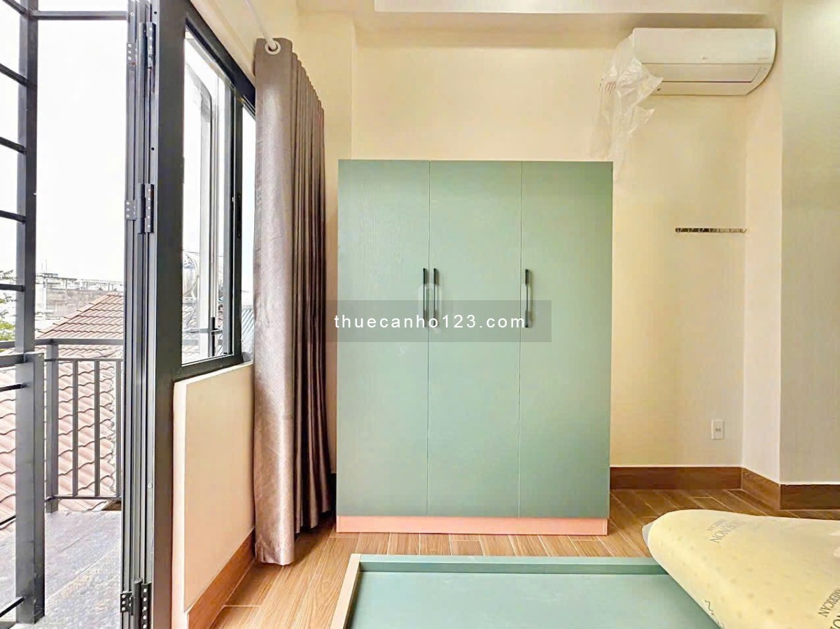 Cho thuê căn hộ 1 phòng ngủ Bình thạnh, full nội thất, cửa sổ lớn gần Nơ Trang Long, Quận 1, Quận 3 - Ảnh 2