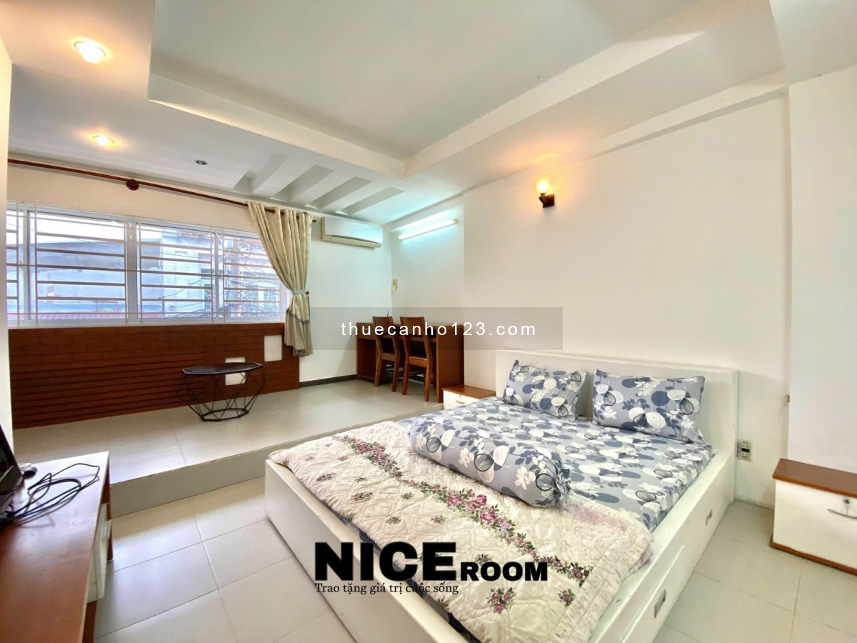 Thuê ngay căn hộ 1pn 50m2 tại Bình Thạnh, full nội thất, cửa sổ lớn thoáng gần chợ Bà Chiểu, Q1, Q3 - Ảnh 1