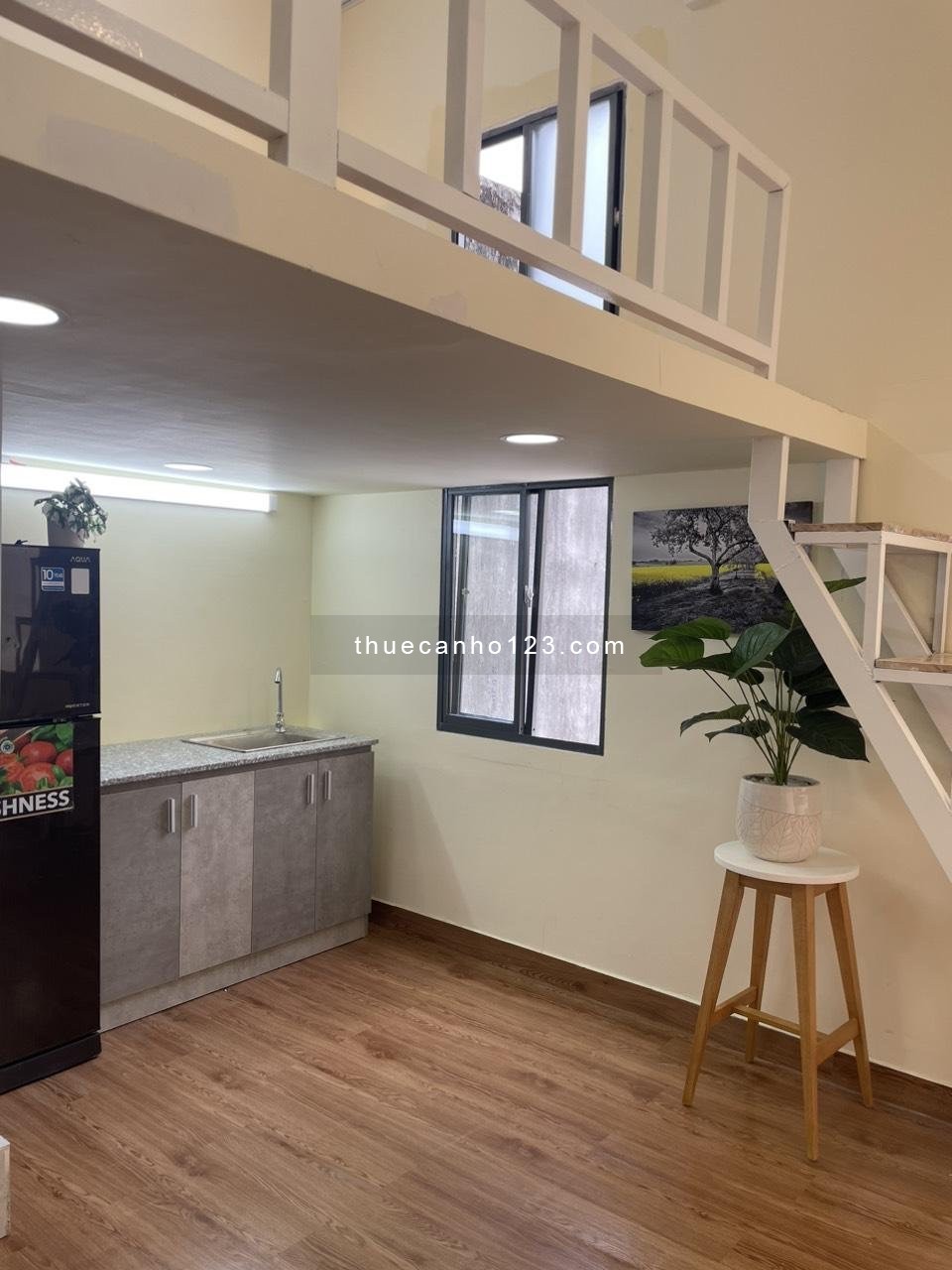 Cho thuê căn hộ gác cao cửa sổ thoáng có sofa full nội thất Nguyễn Hữu Cầu ngay Q1 gần Hàng Xanh - Ảnh 5
