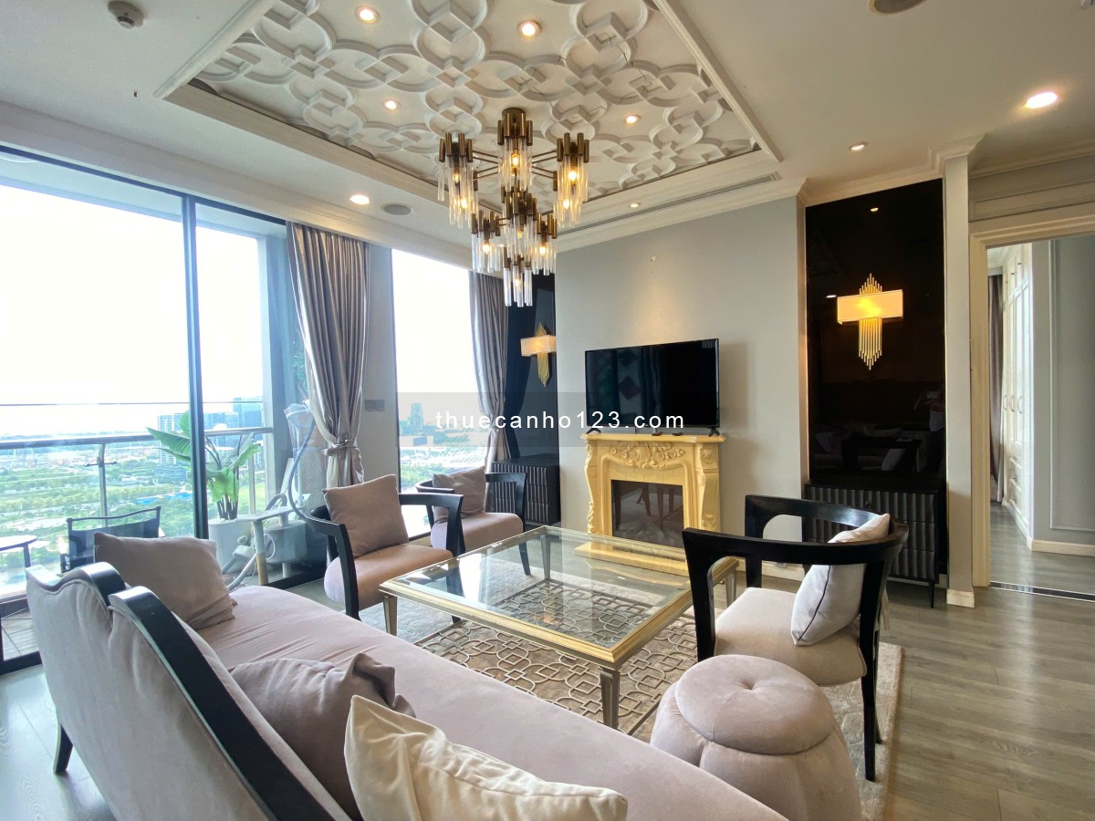 Cho thuê căn hộ Vinhomes Golden River DT 126m², 3PN2WC, full nội thất, view đẹp, giá chỉ 55 triệu - Ảnh 1