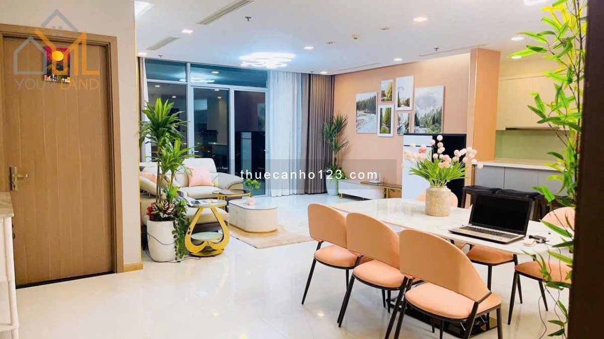 Cho thuê căn hộ Vinhomes Central Park 4PN, DT 188m², tòa Park 2, view sông, giá chỉ 80 triệu/tháng - Ảnh 1