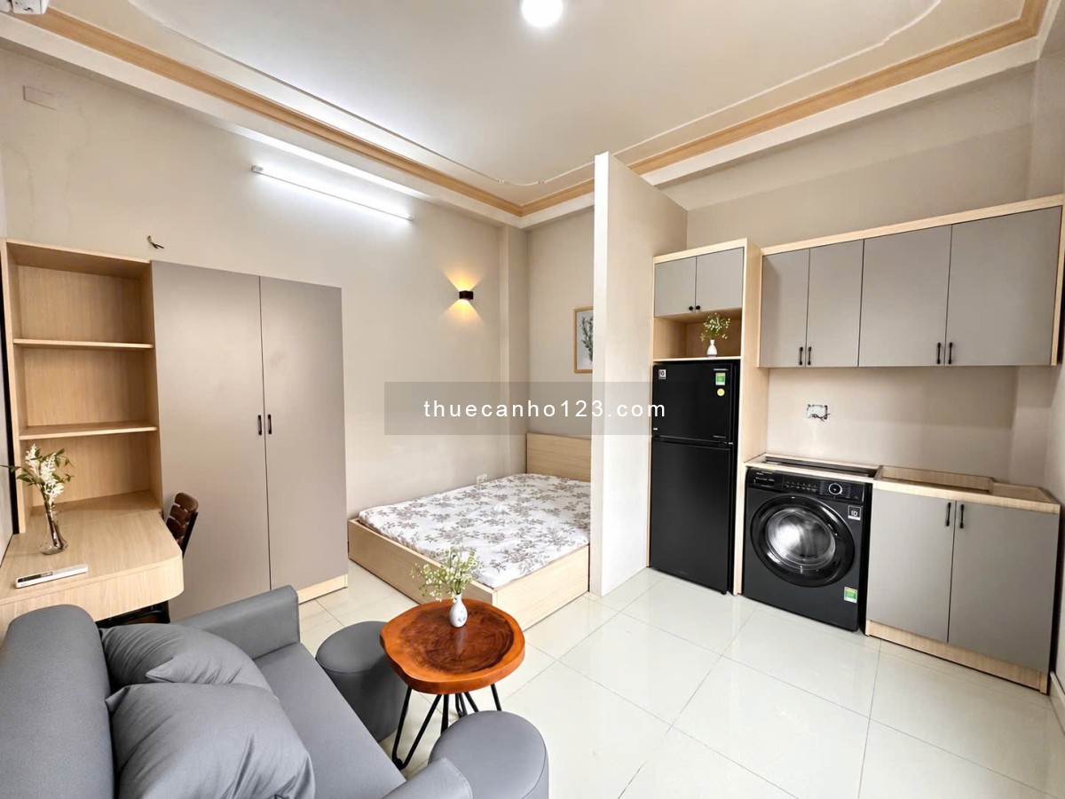 Cho thuê căn dịch vụ tách bếp DT 35m², Tân Cảng ngay ga Metro Bình Thạnh, máy giặt riêng, chỉ 6,9tr - Ảnh 2