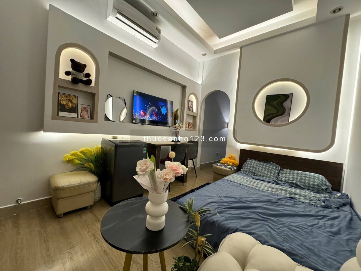 Cho thuê căn hộ 1 phòng ngủ tách bếp, ban công - TV, giặt riêng - Phú Nhuận gần cầu Lê Văn Sỹ nối Q3 - Ảnh 2