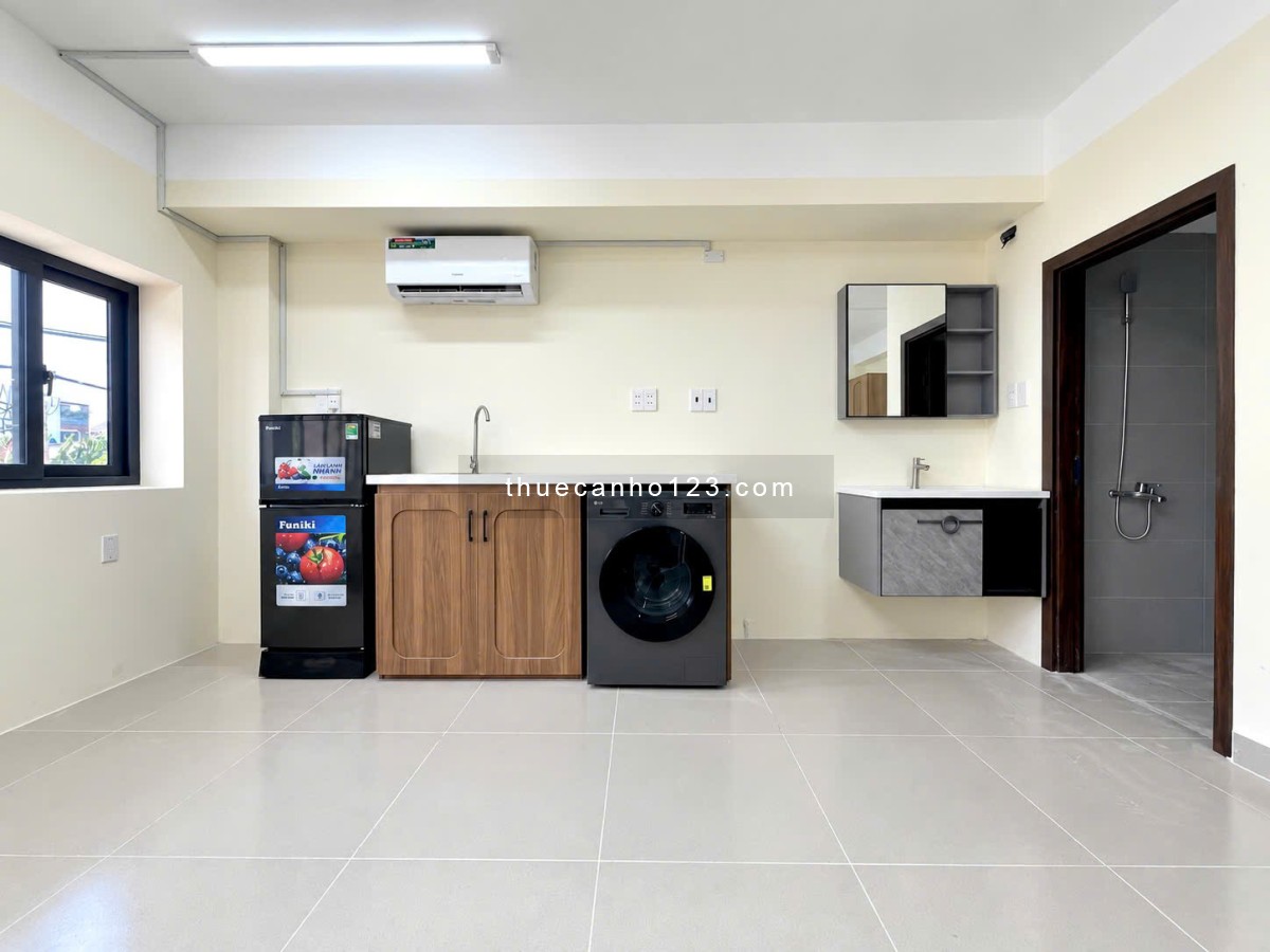 Cho thuê căn hộ cửa sổ trời - máy giặt riêng đường Nguyễn Xí Bình Thạnh gần Hàng Xanh giáp Q1 - Ảnh 8