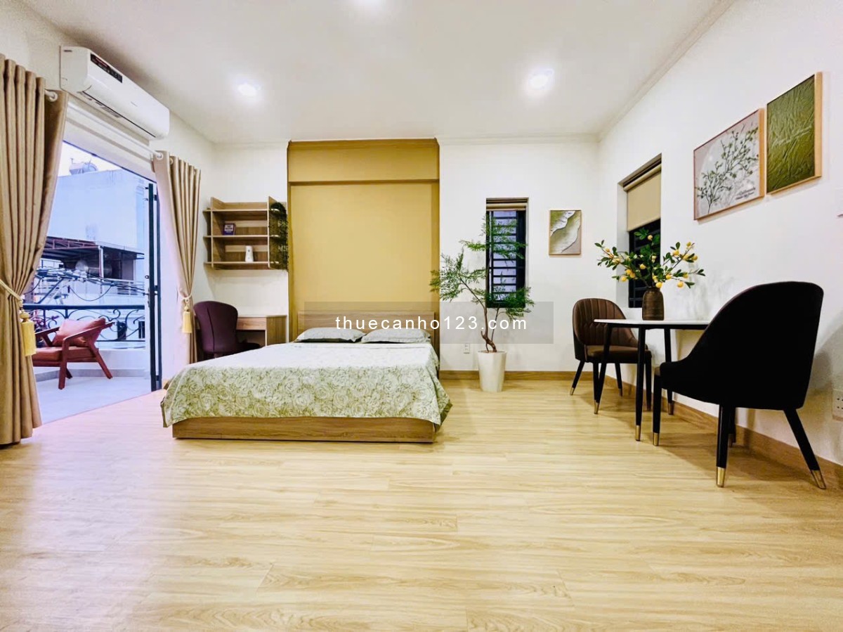 Cho thuê căn hộ 1 phòng ngủ Bình Thạnh tách bếp ban công sân trước máy giặt riêng Lê Trực Gần Q1 - Ảnh 2