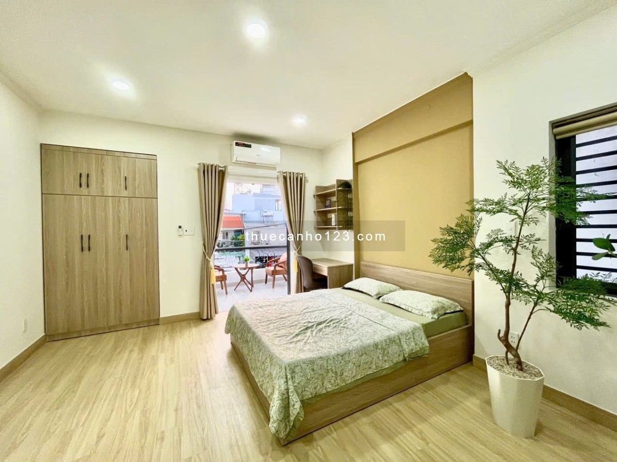 Cho thuê căn hộ 1 phòng ngủ Bình Thạnh tách bếp ban công sân trước máy giặt riêng Lê Trực Gần Q1 - Ảnh 1